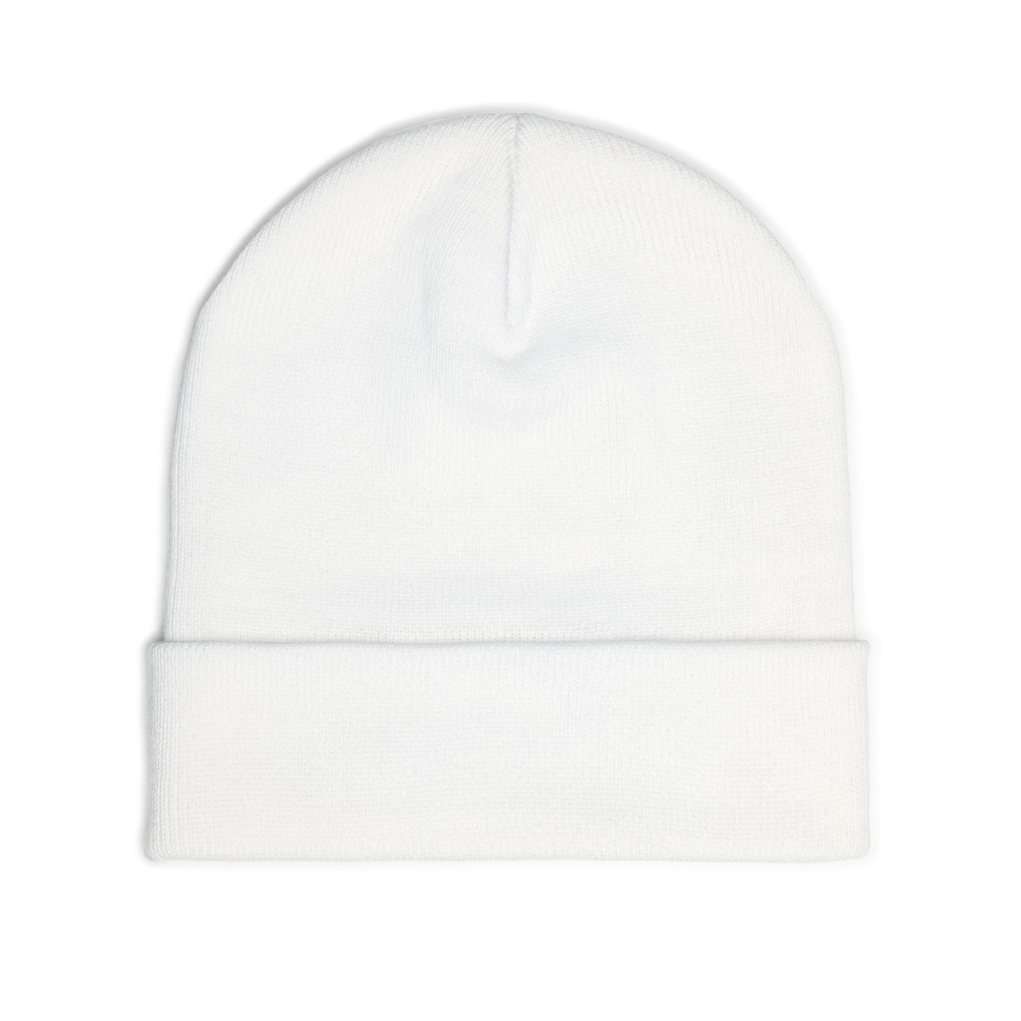 Embroidered 'MADURA' Knit Beanie — Cozy Winter Hat, Minimal Logo Cuffed Beanie