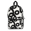 Monochrome Abstract Circle Pattern Backpack