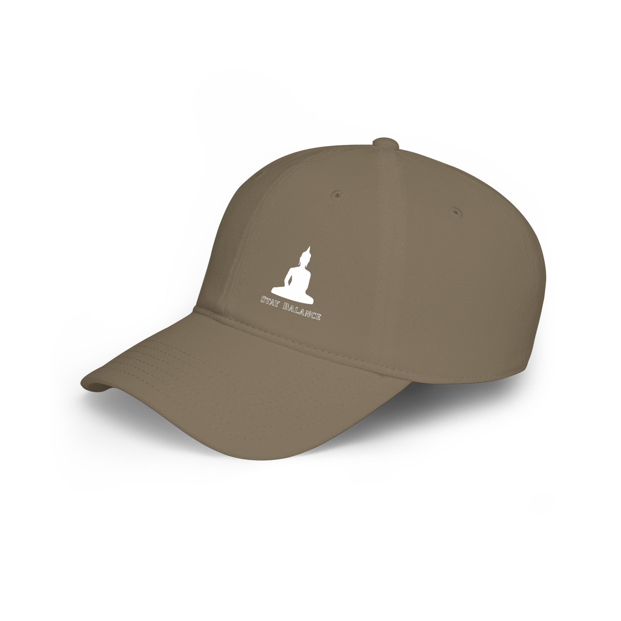 Low Profile Baseball Cap - Minimal Buddha "Stay Balanced" Meditation Hat