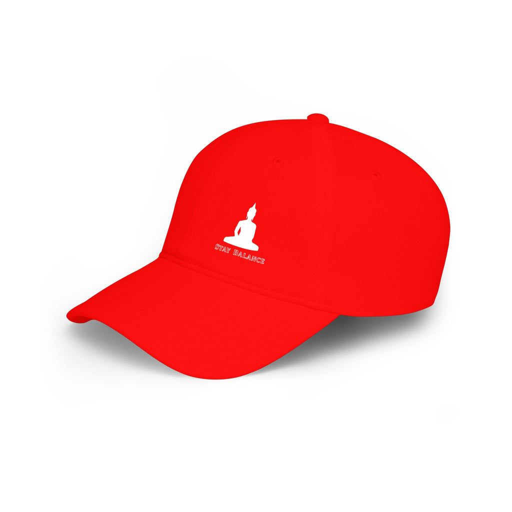 Low Profile Baseball Cap - Minimal Buddha "Stay Balanced" Meditation Hat