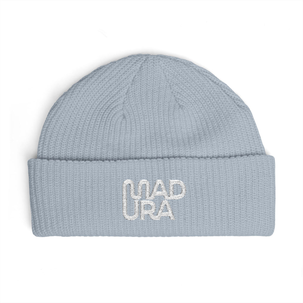 Cuff Beanie — Embroidered "Mad Ura" Streetwear Knit Hat