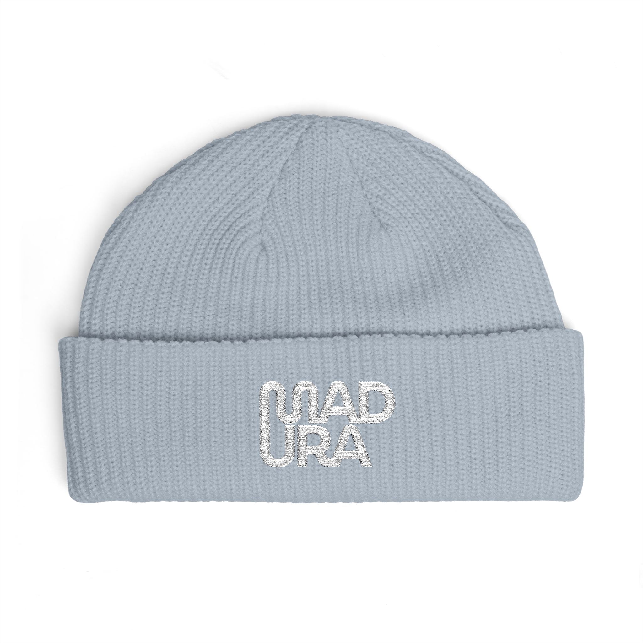 Cuff Beanie — Embroidered "Mad Ura" Streetwear Knit Hat