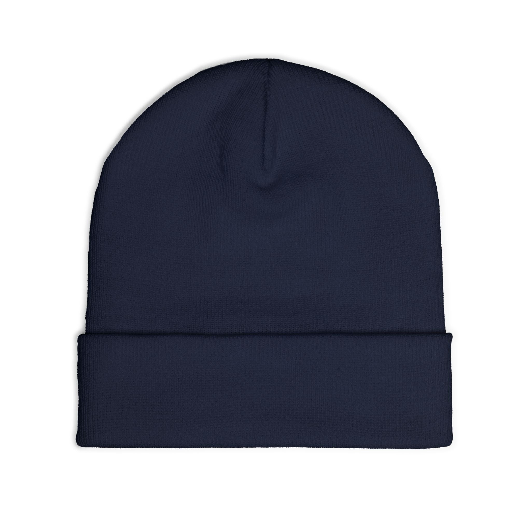 Embroidered 'MADURA' Knit Beanie — Cozy Winter Hat, Minimal Logo Cuffed Beanie