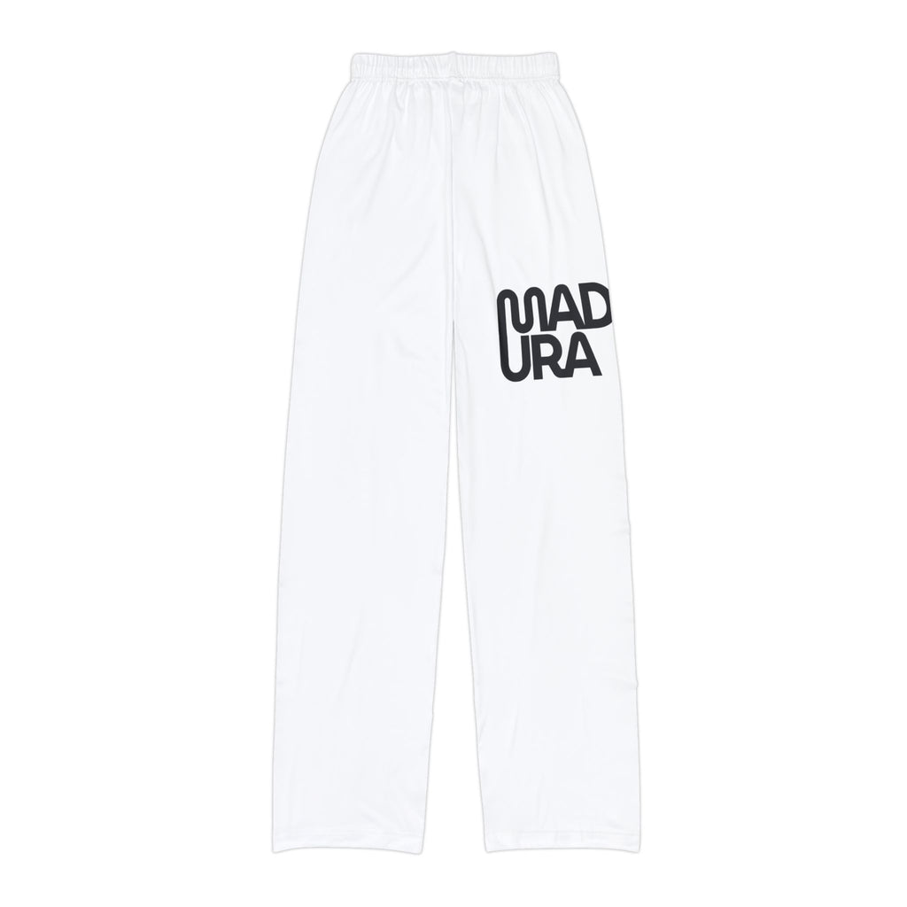 Kids Lounge Pants — White "Road Tour" Graphic Joggers