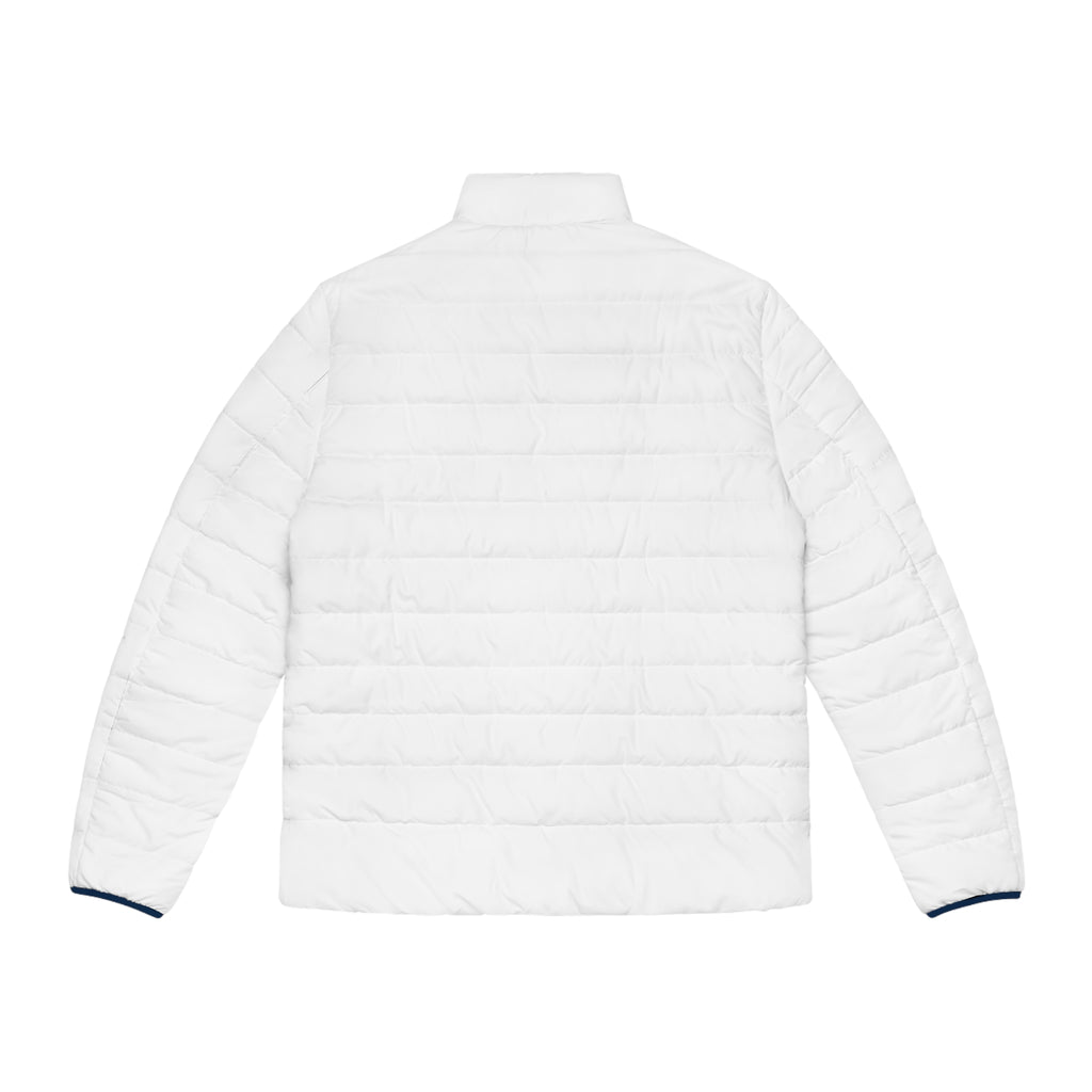 Puffer Jacket — Minimal Black Logo Men's Insulated Coat