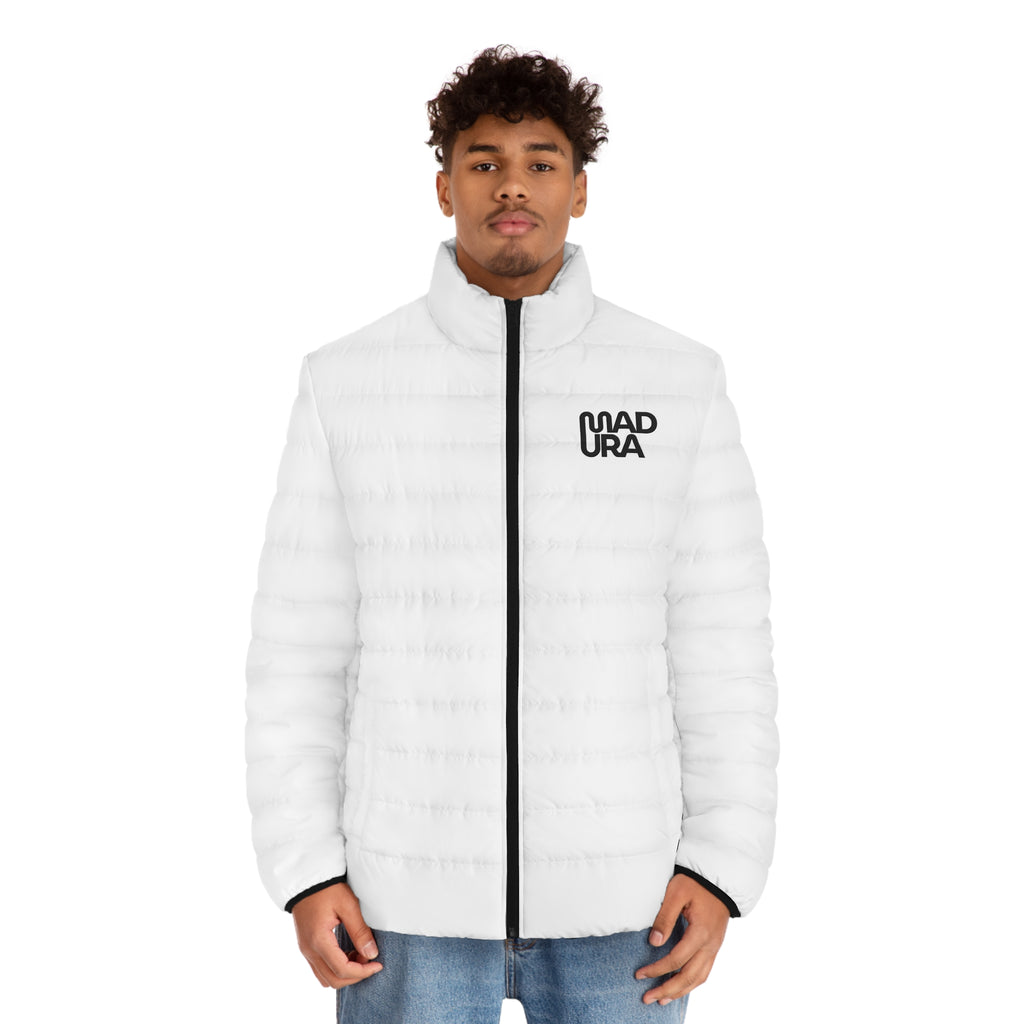 Puffer Jacket — 'MADURA' Minimal Logo Quilted Insulated Coat