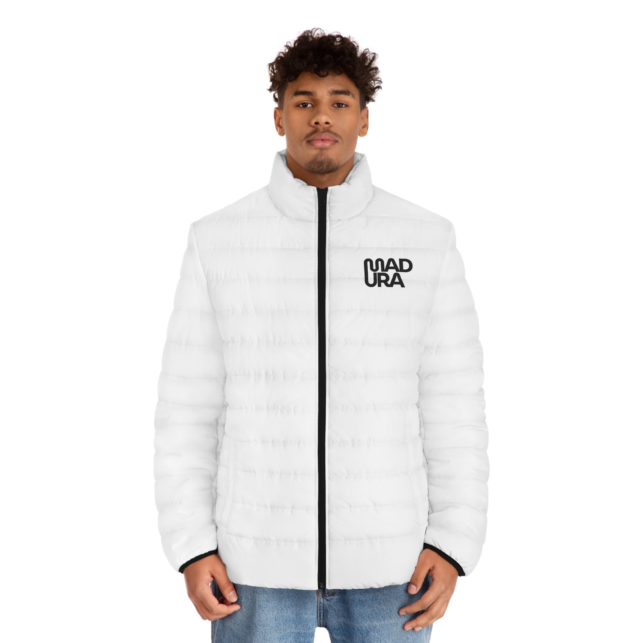 Puffer Jacket — 'MADURA' Minimal Logo Quilted Insulated Coat