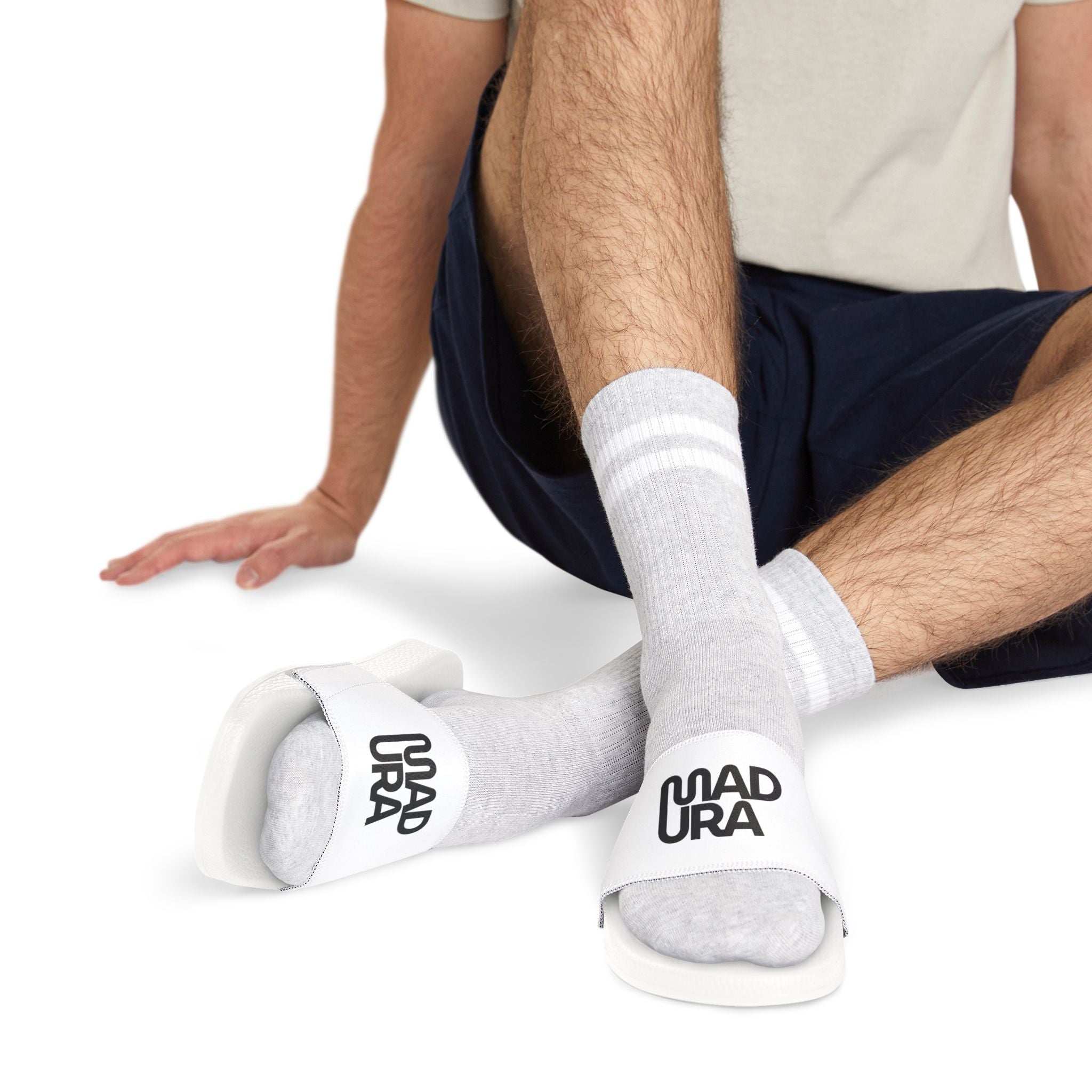 Men's Removable-Strap Slide Sandals — Casual Pool, Beach & Lounge Slides with Custom Logo