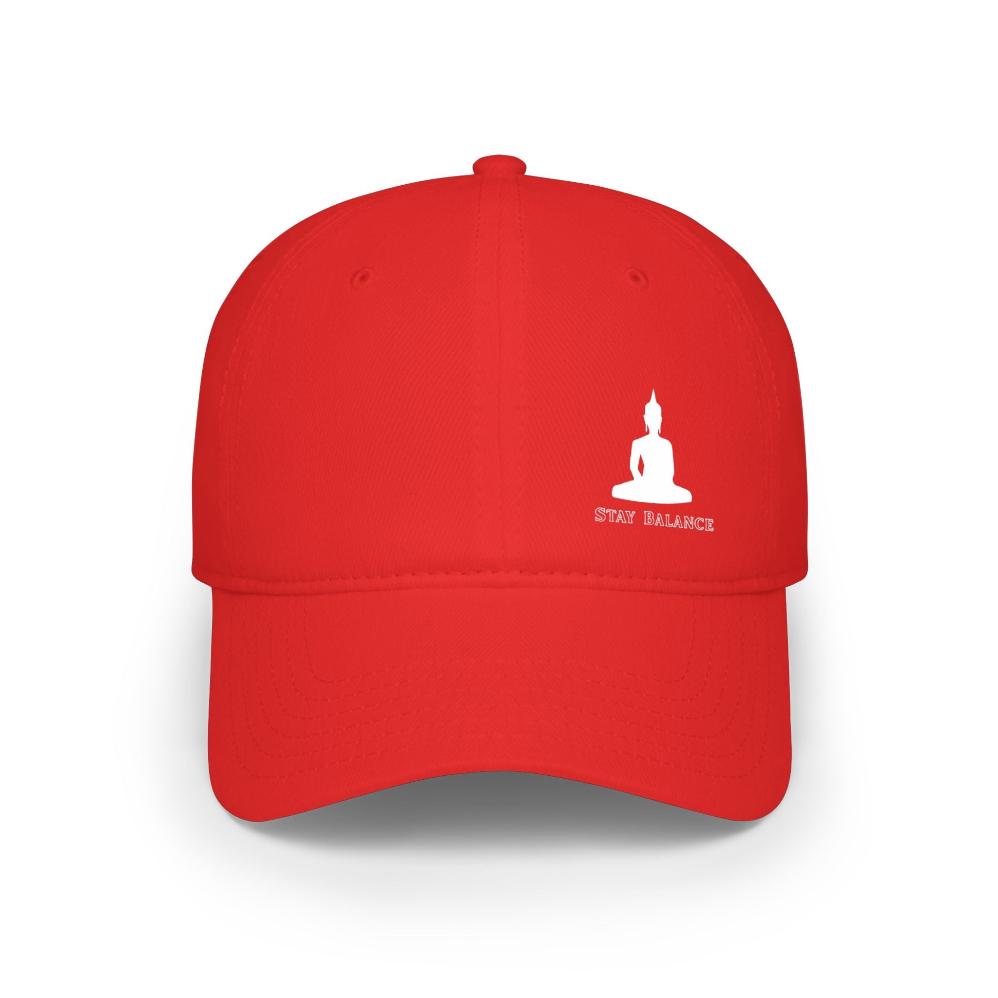 Low Profile Baseball Cap - Minimal Buddha "Stay Balanced" Meditation Hat