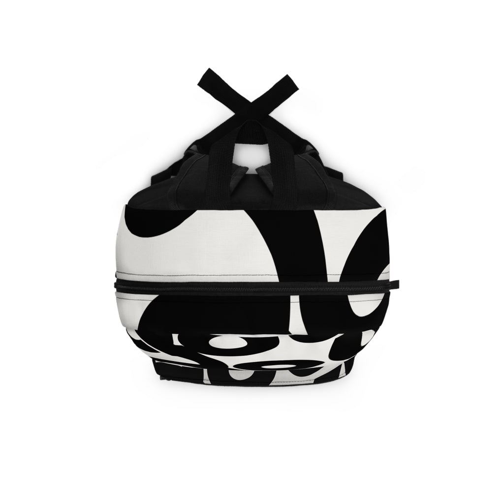 Monochrome Abstract Circle Pattern Backpack