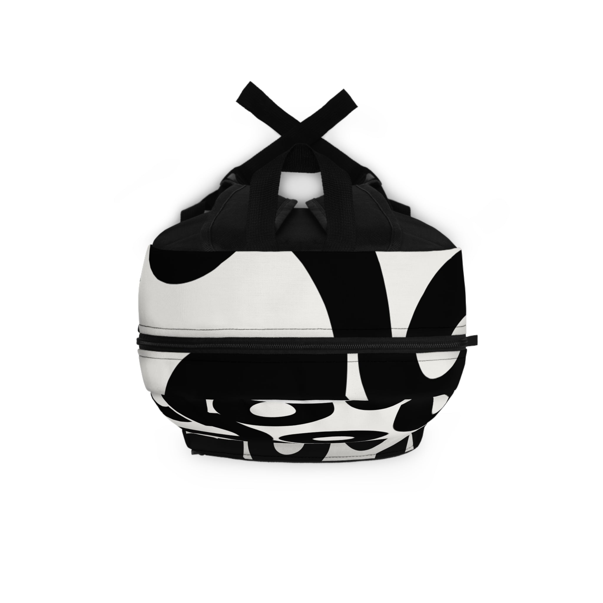 Monochrome Abstract Circle Pattern Backpack
