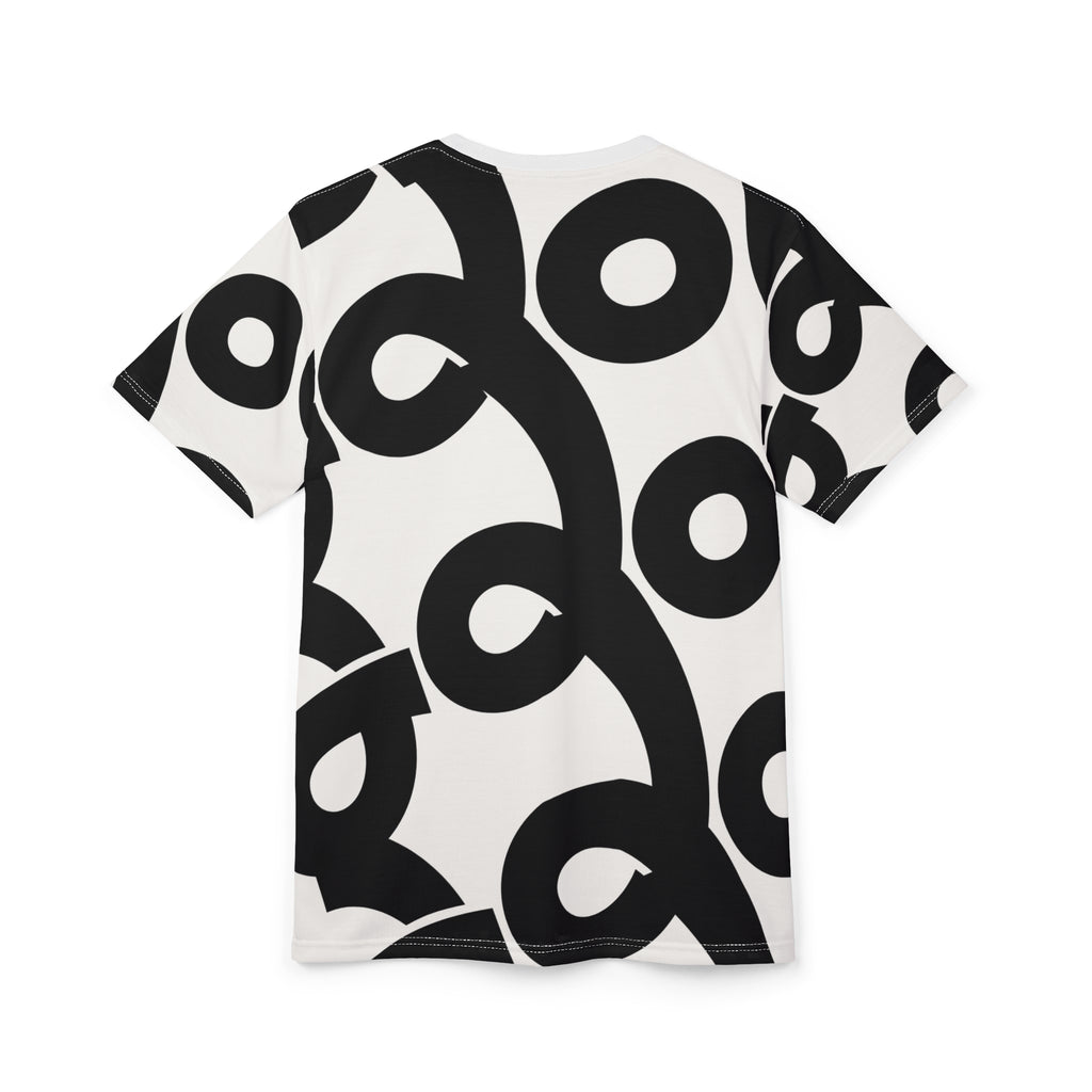 Abstract Black & White Circle Pattern Tee