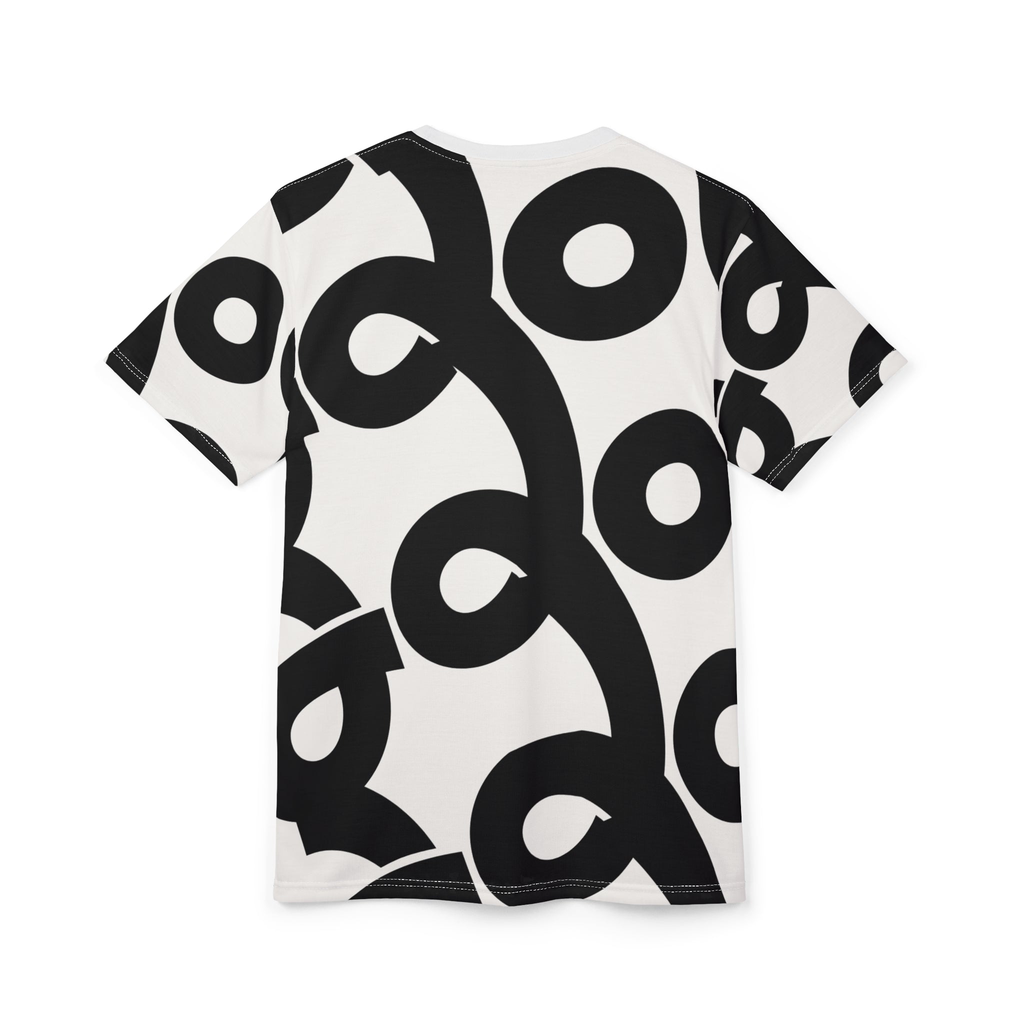 Abstract Black & White Circle Pattern Tee