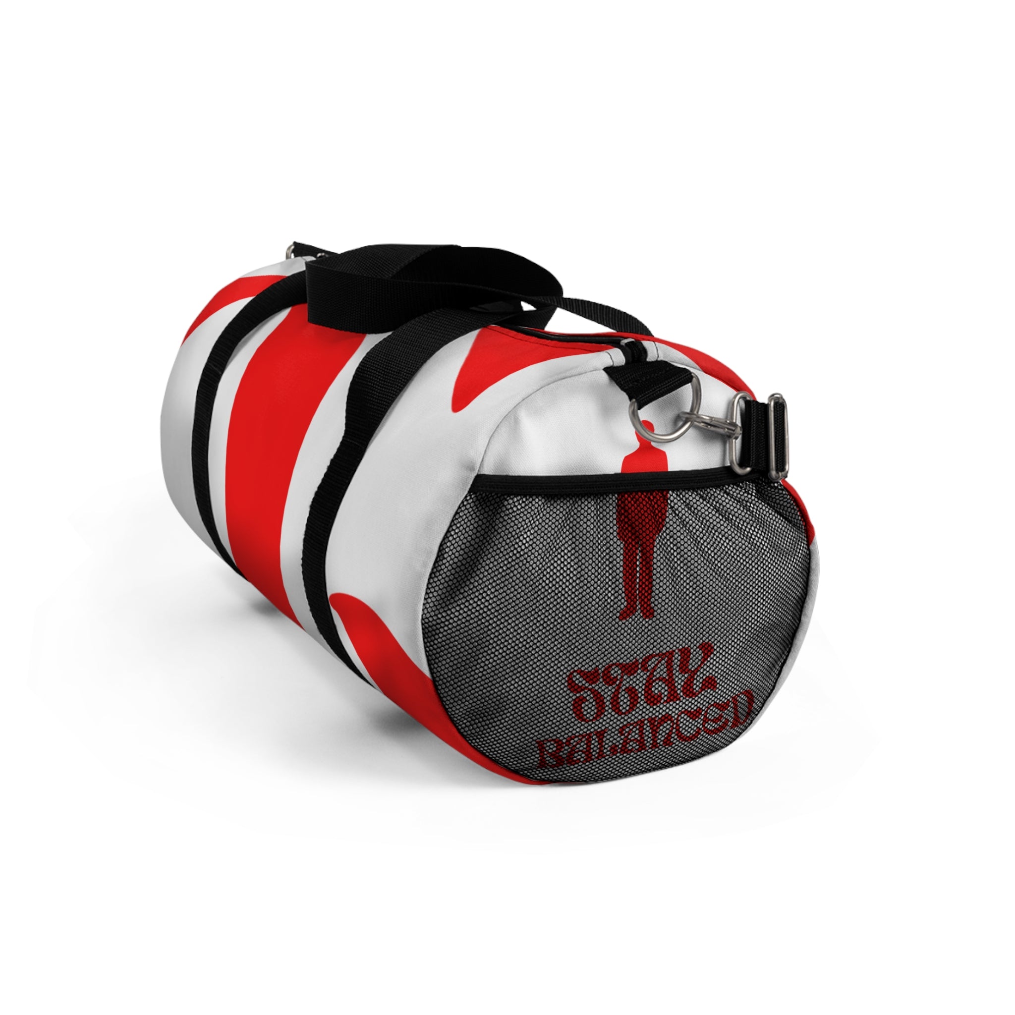 Red Wave Duffel Bag — Bold Travel Gym Weekender