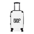 Bold Typographic Suitcase - Modern Black & White Travel Luggage with 'MADURA' Design