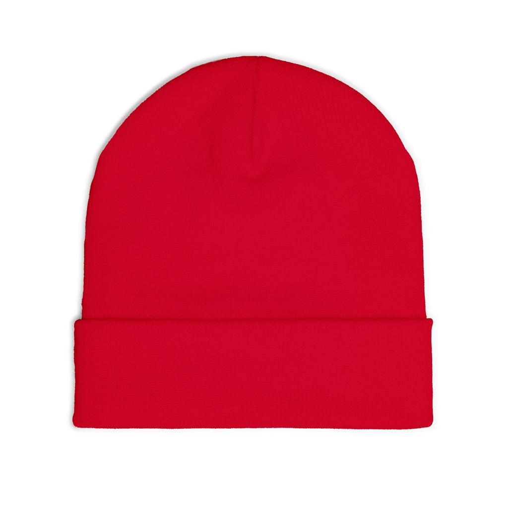 Embroidered 'MADURA' Knit Beanie — Cozy Winter Hat, Minimal Logo Cuffed Beanie
