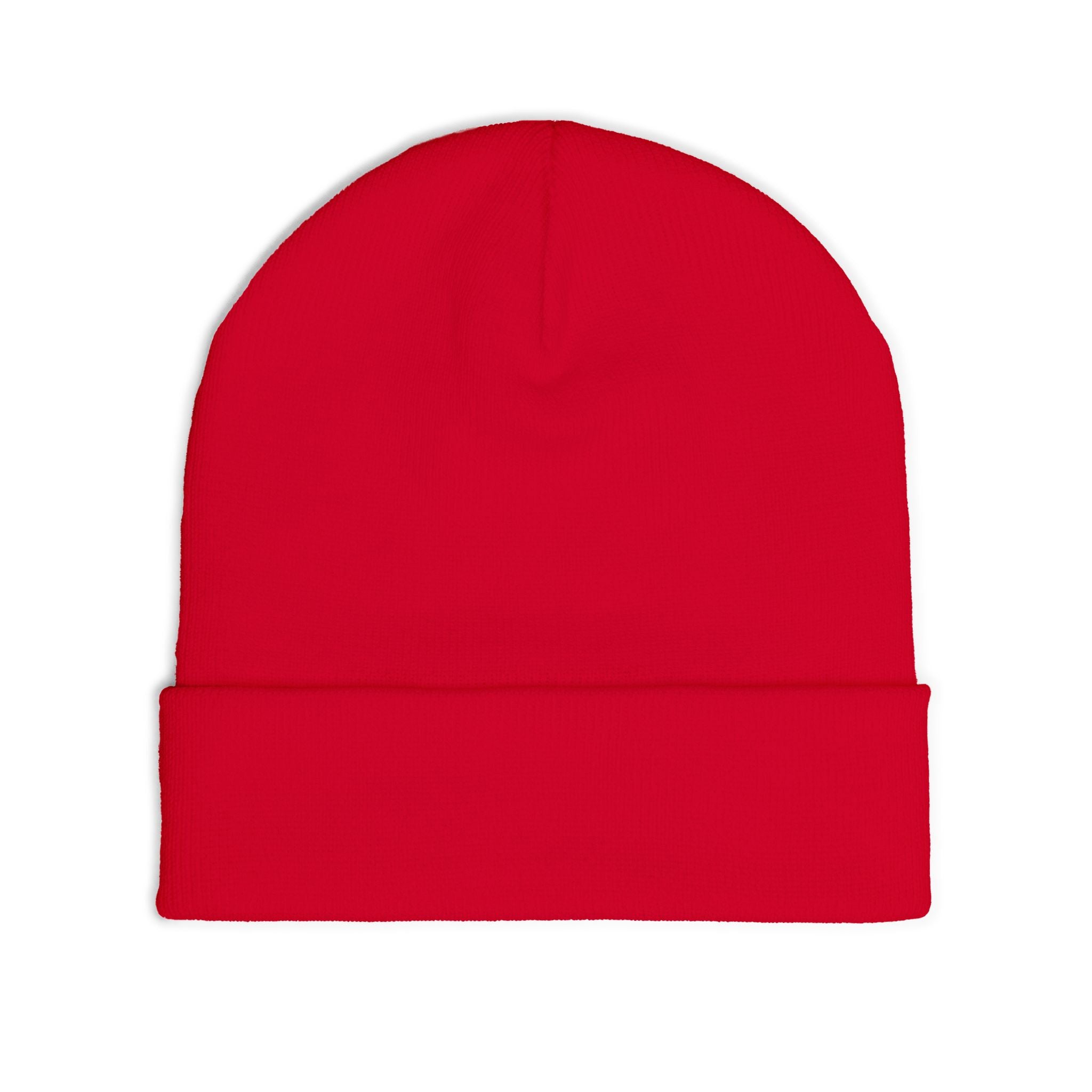 Embroidered 'MADURA' Knit Beanie — Cozy Winter Hat, Minimal Logo Cuffed Beanie