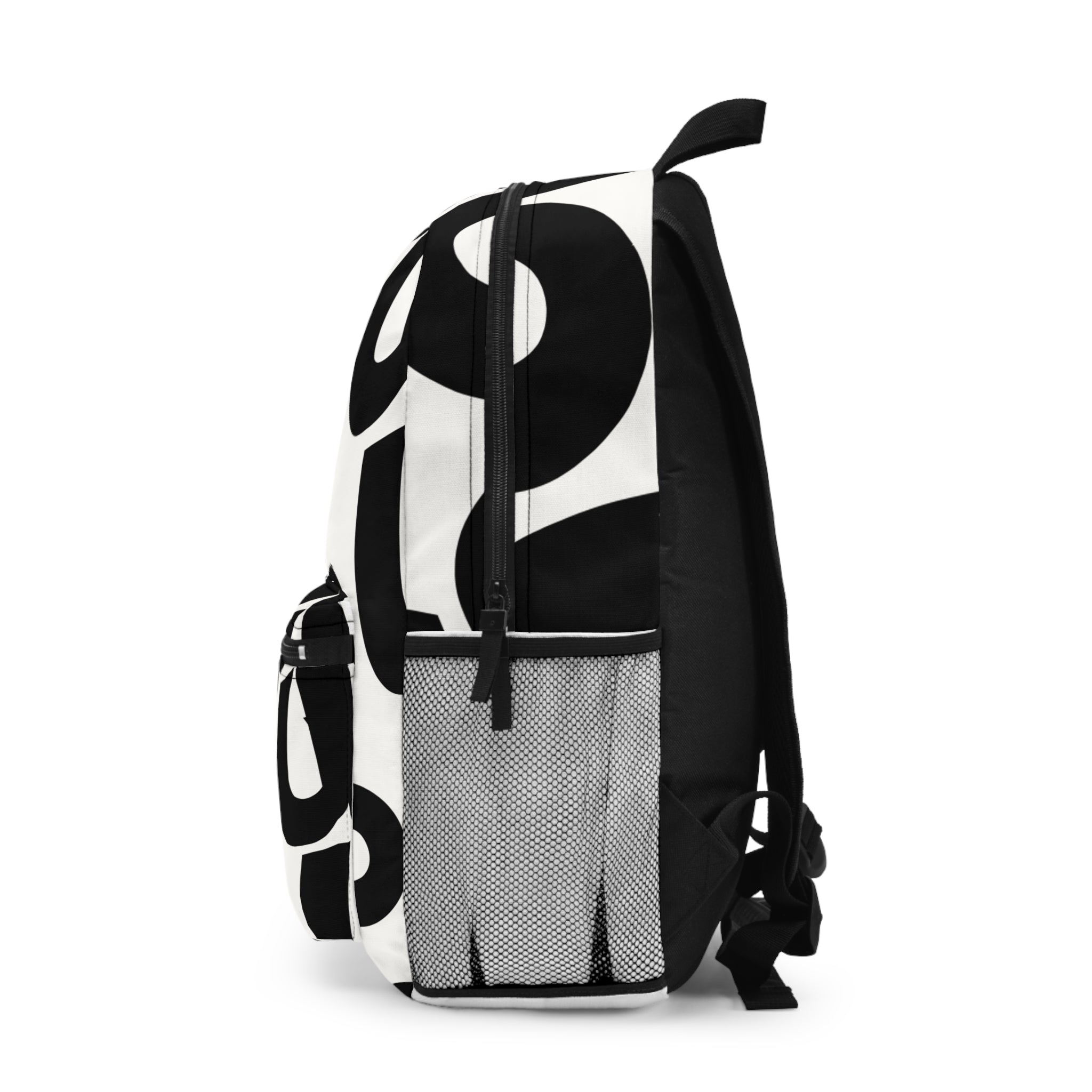 Monochrome Abstract Circle Pattern Backpack