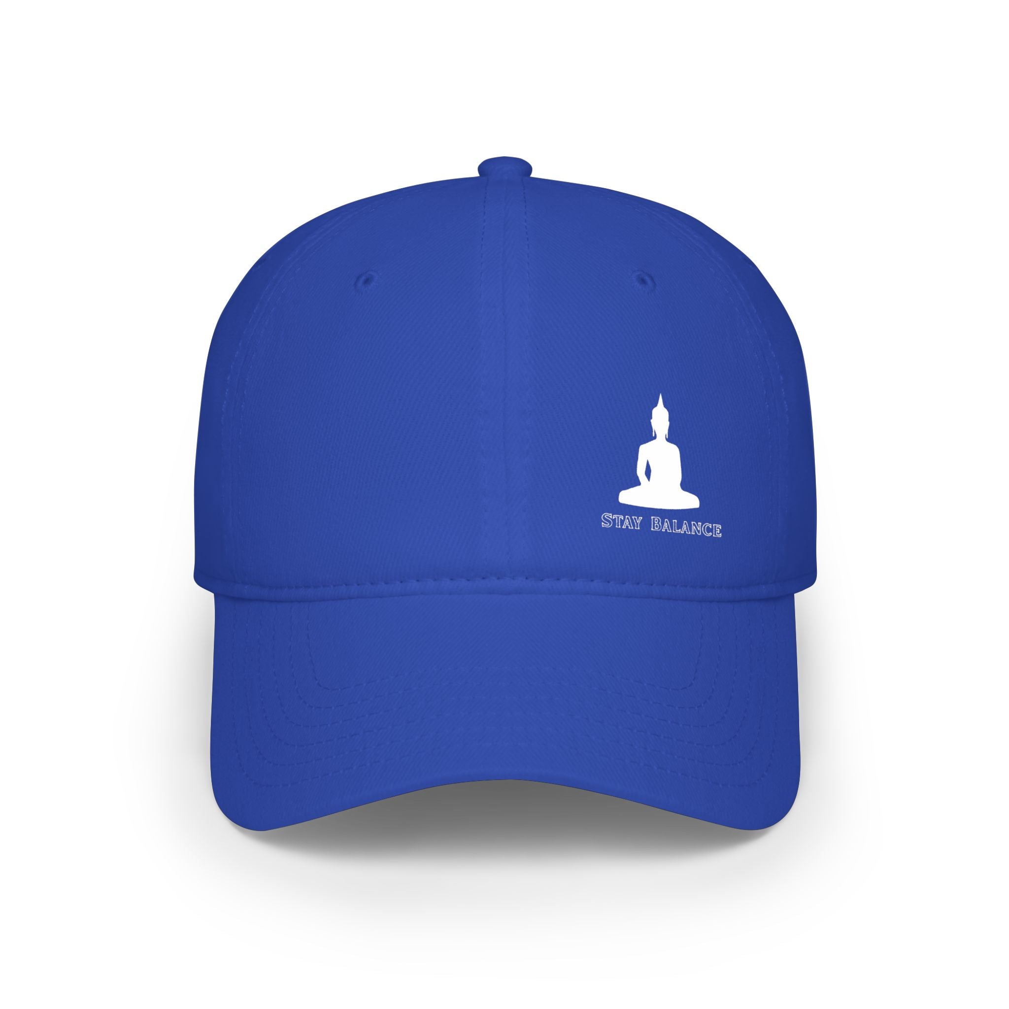 Low Profile Baseball Cap - Minimal Buddha "Stay Balanced" Meditation Hat