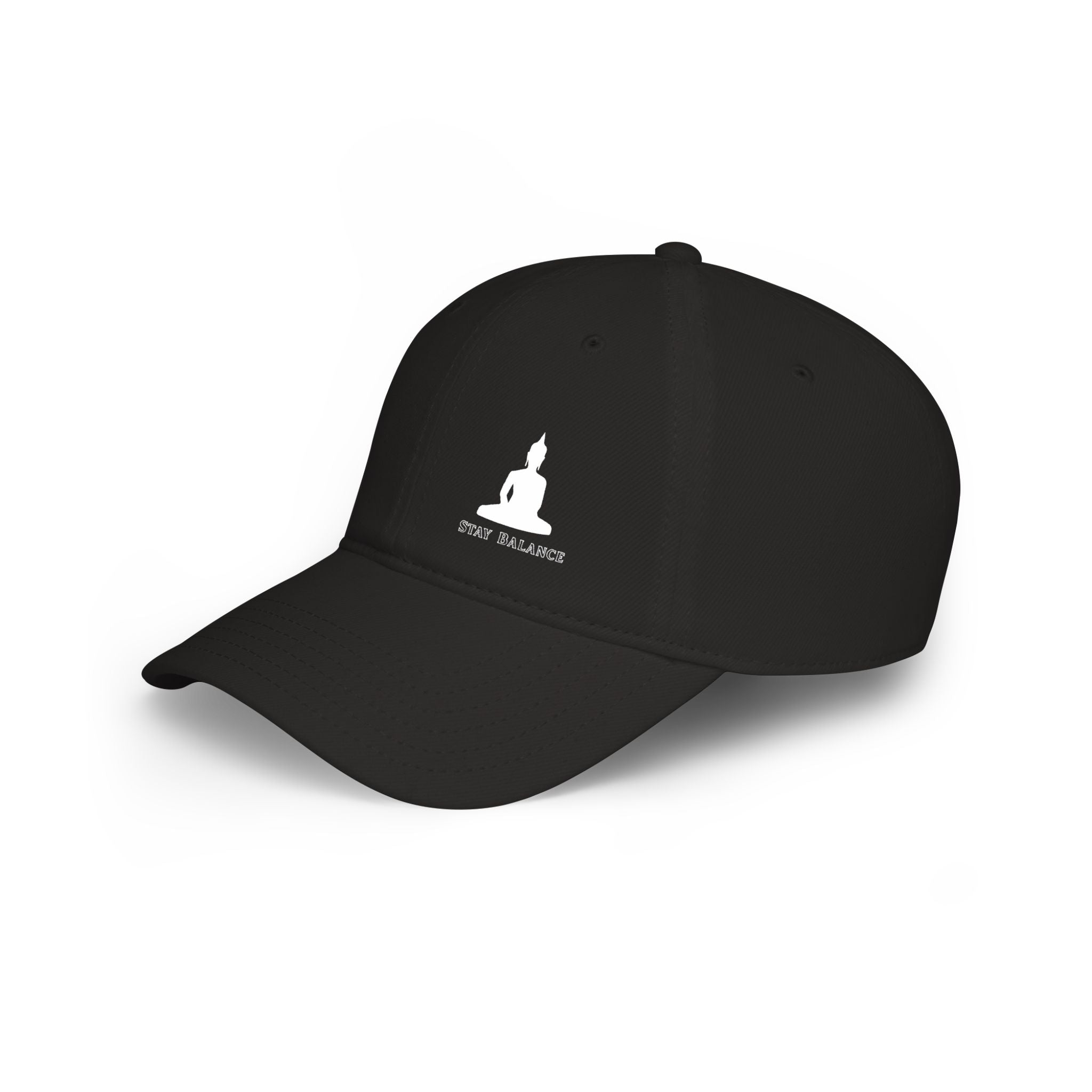 Low Profile Baseball Cap - Minimal Buddha "Stay Balanced" Meditation Hat