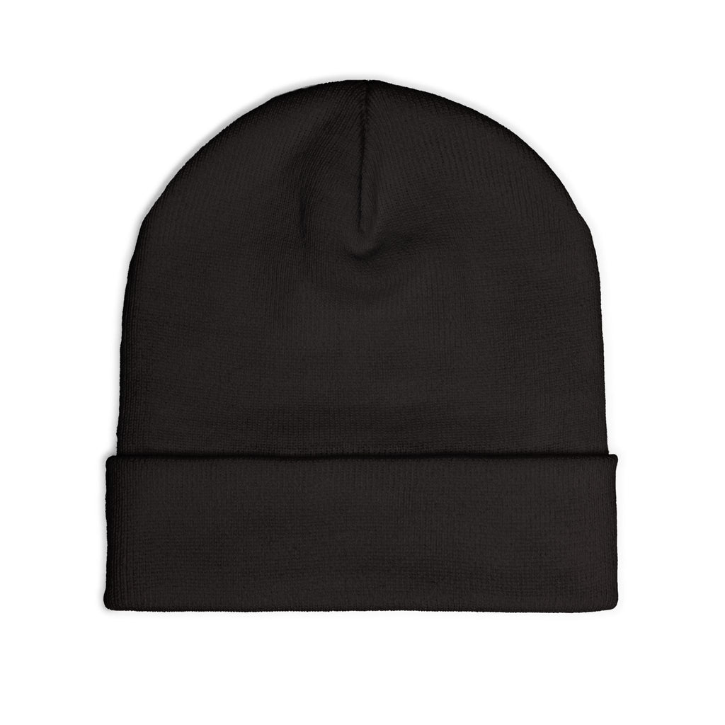 Embroidered 'MADURA' Knit Beanie — Cozy Winter Hat, Minimal Logo Cuffed Beanie