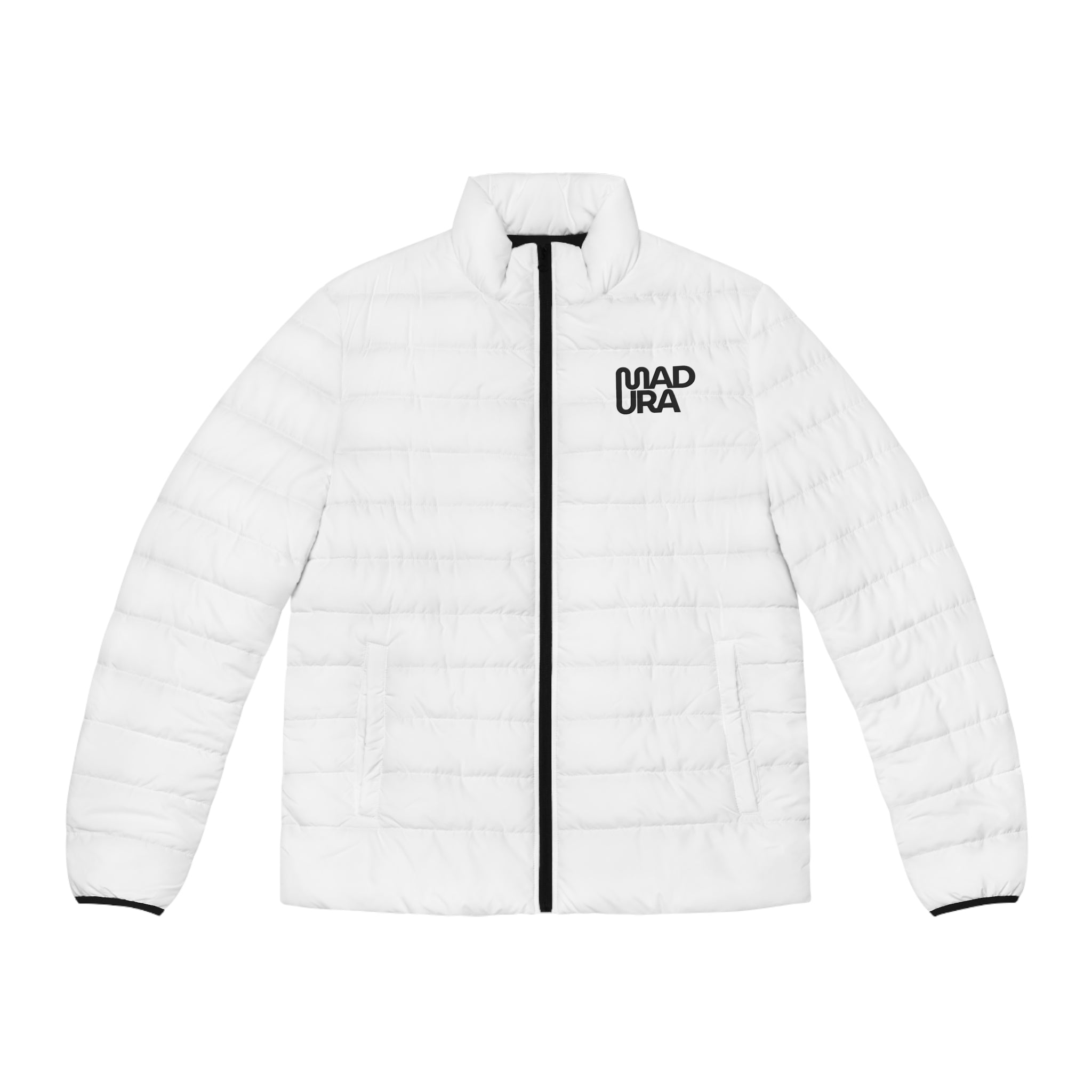 Puffer Jacket — 'MADURA' Minimal Logo Quilted Insulated Coat