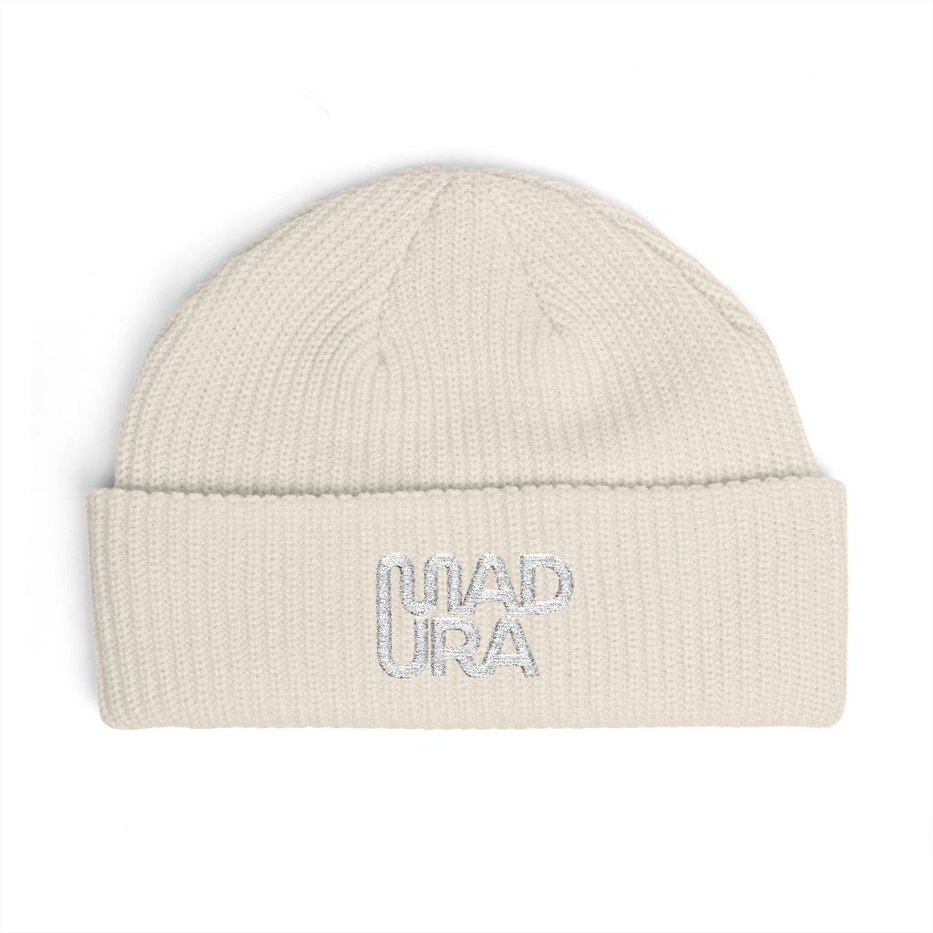 Cuff Beanie — Embroidered "Mad Ura" Streetwear Knit Hat
