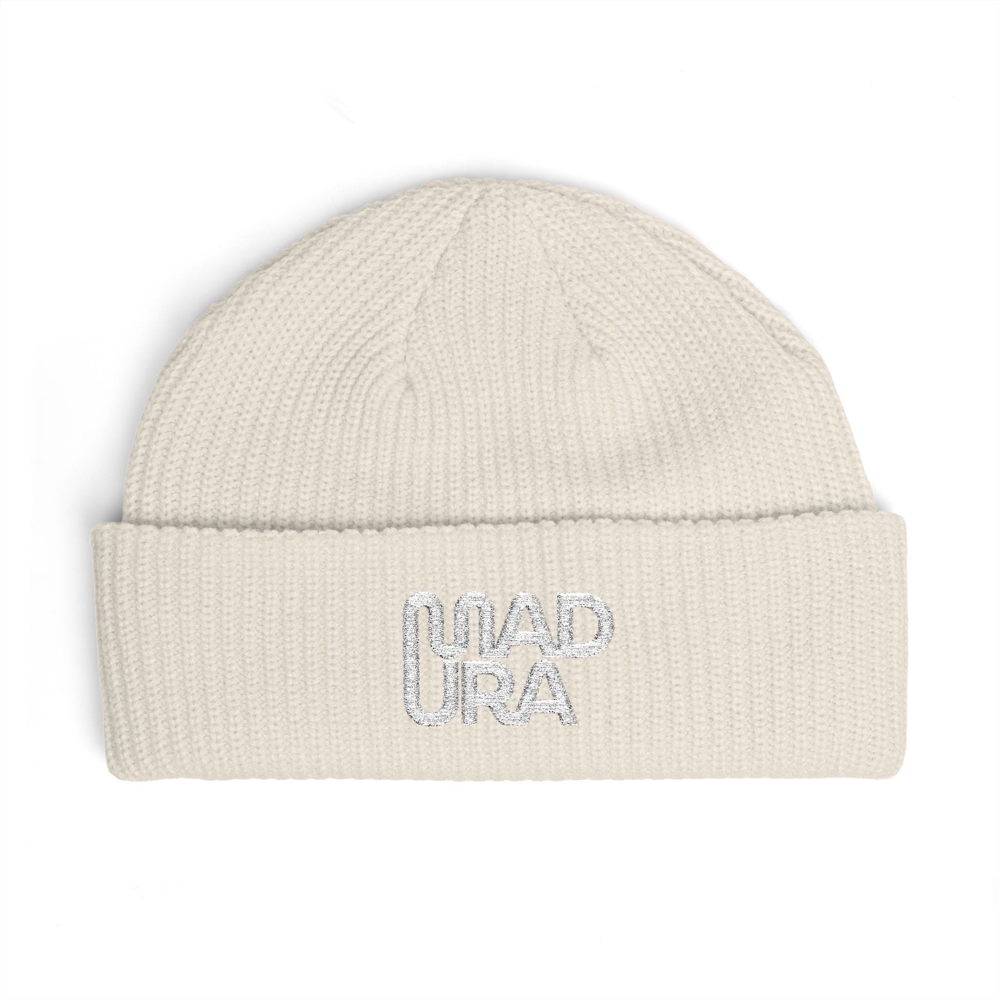 Cuff Beanie — Embroidered "Mad Ura" Streetwear Knit Hat