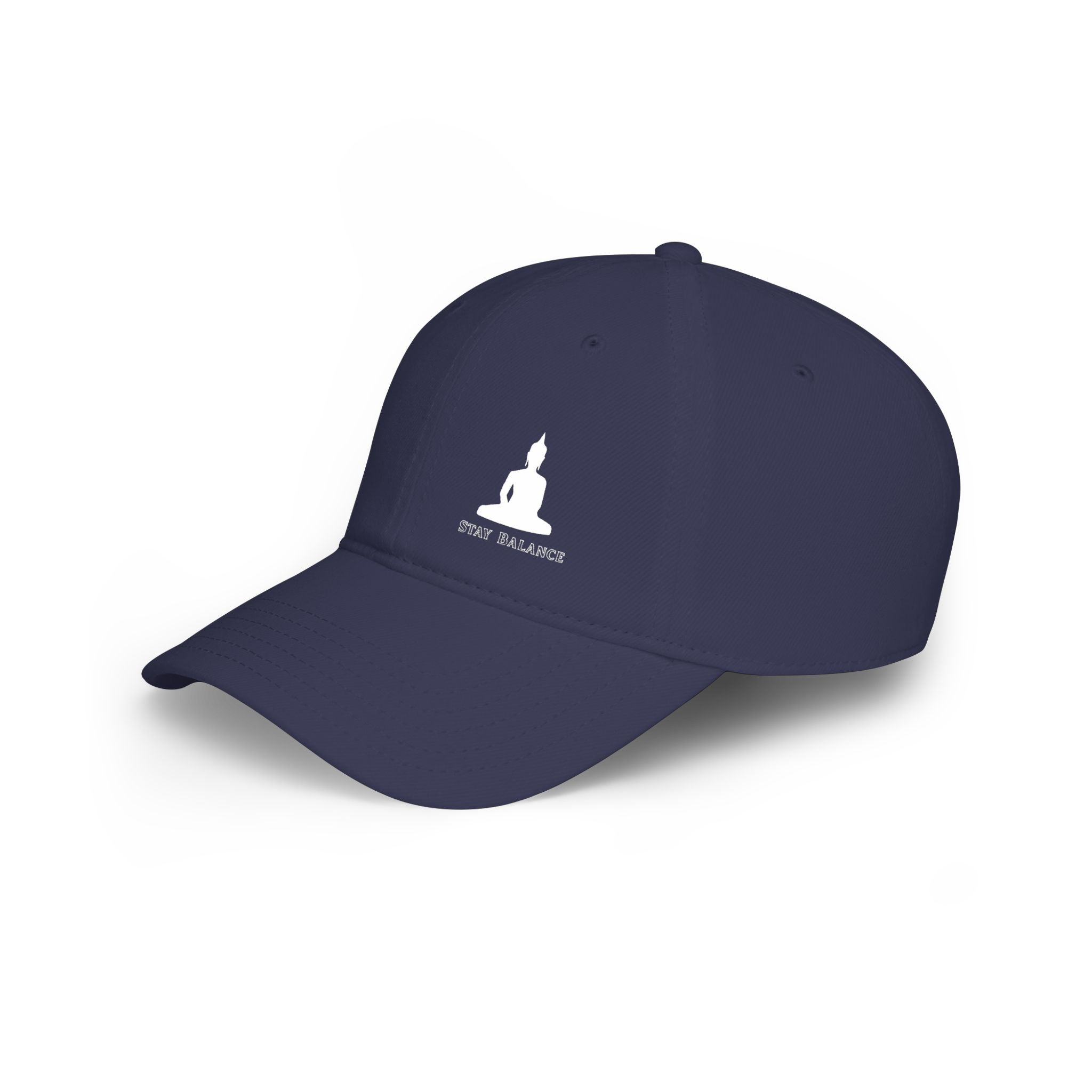 Low Profile Baseball Cap - Minimal Buddha "Stay Balanced" Meditation Hat
