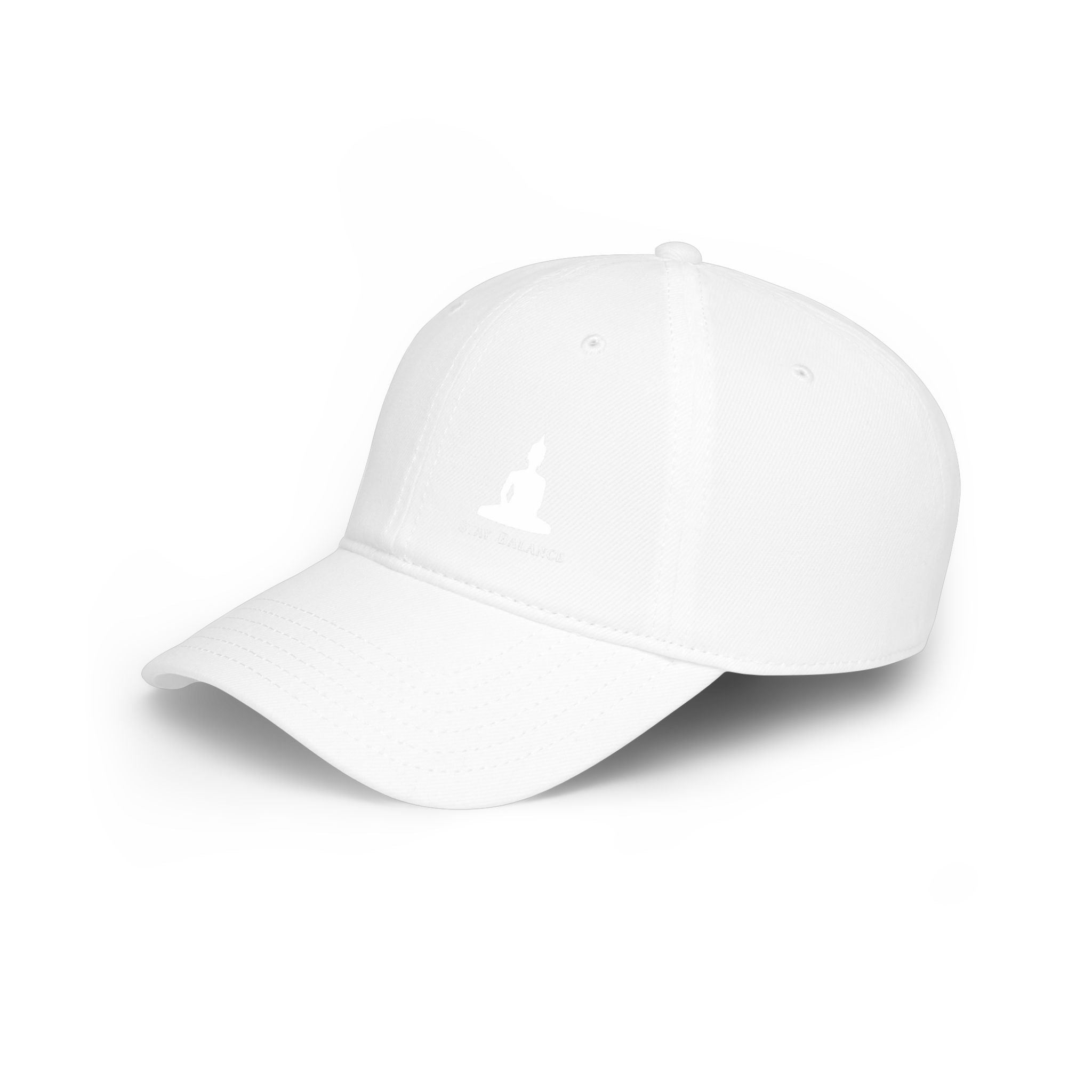Low Profile Baseball Cap - Minimal Buddha "Stay Balanced" Meditation Hat