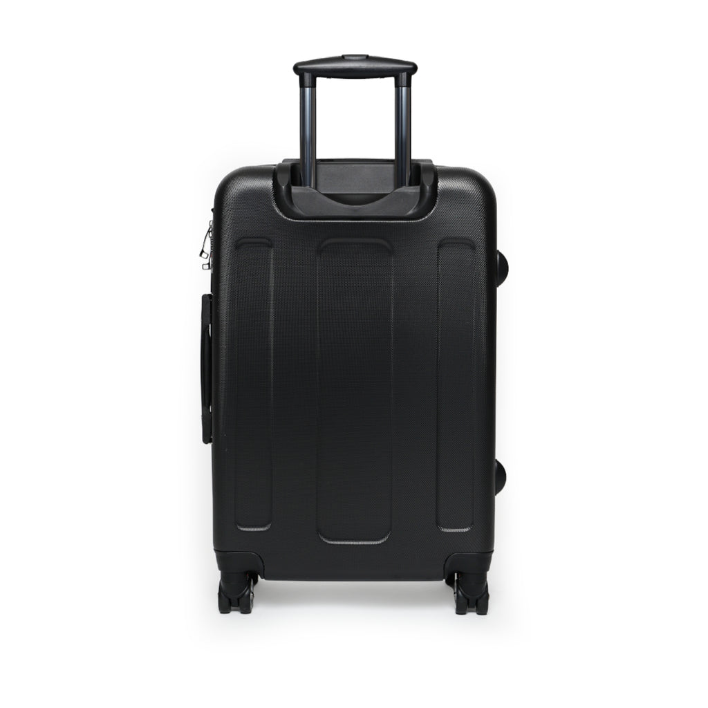 Bold Typographic Suitcase - Modern Black & White Travel Luggage with 'MADURA' Design