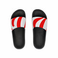 Men's Red Swirl Slide Sandals — Bold Striped Summer Slides