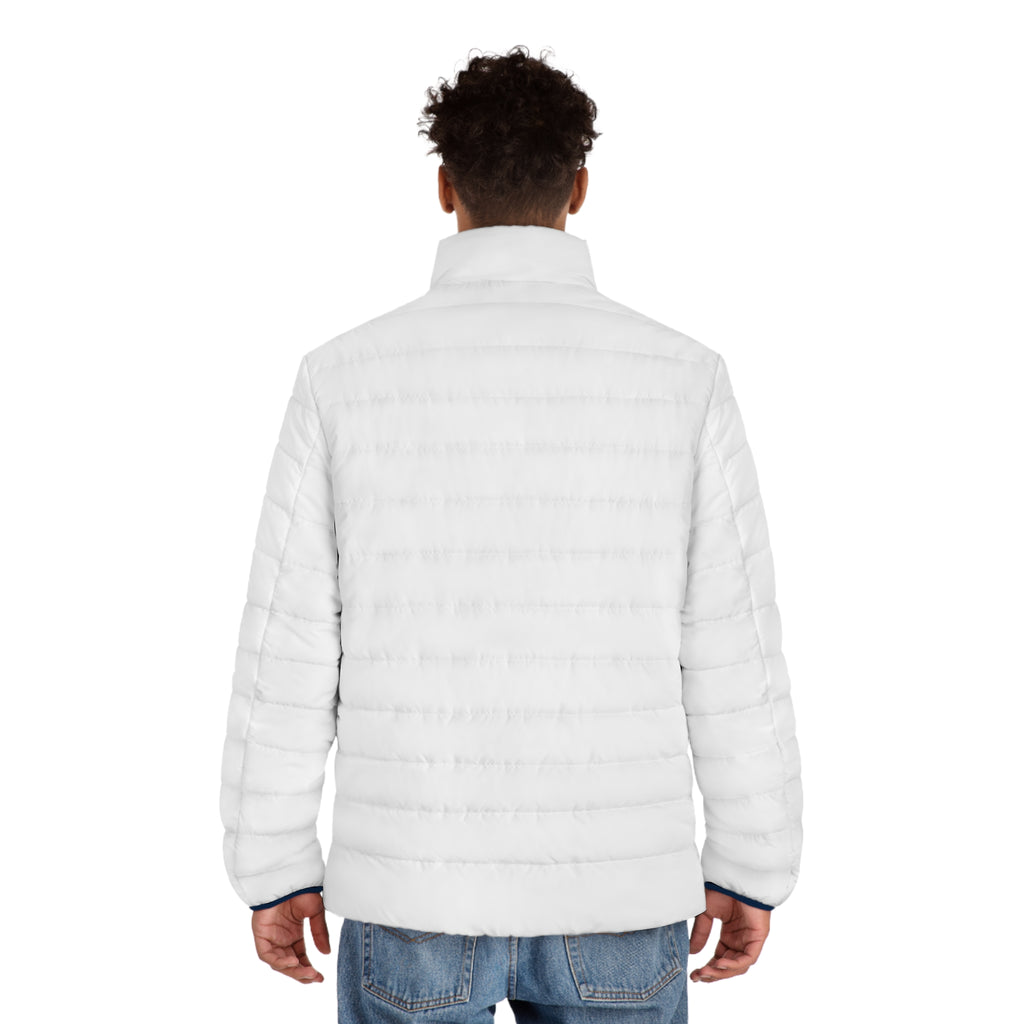 Puffer Jacket — Minimal Black Logo Men's Insulated Coat
